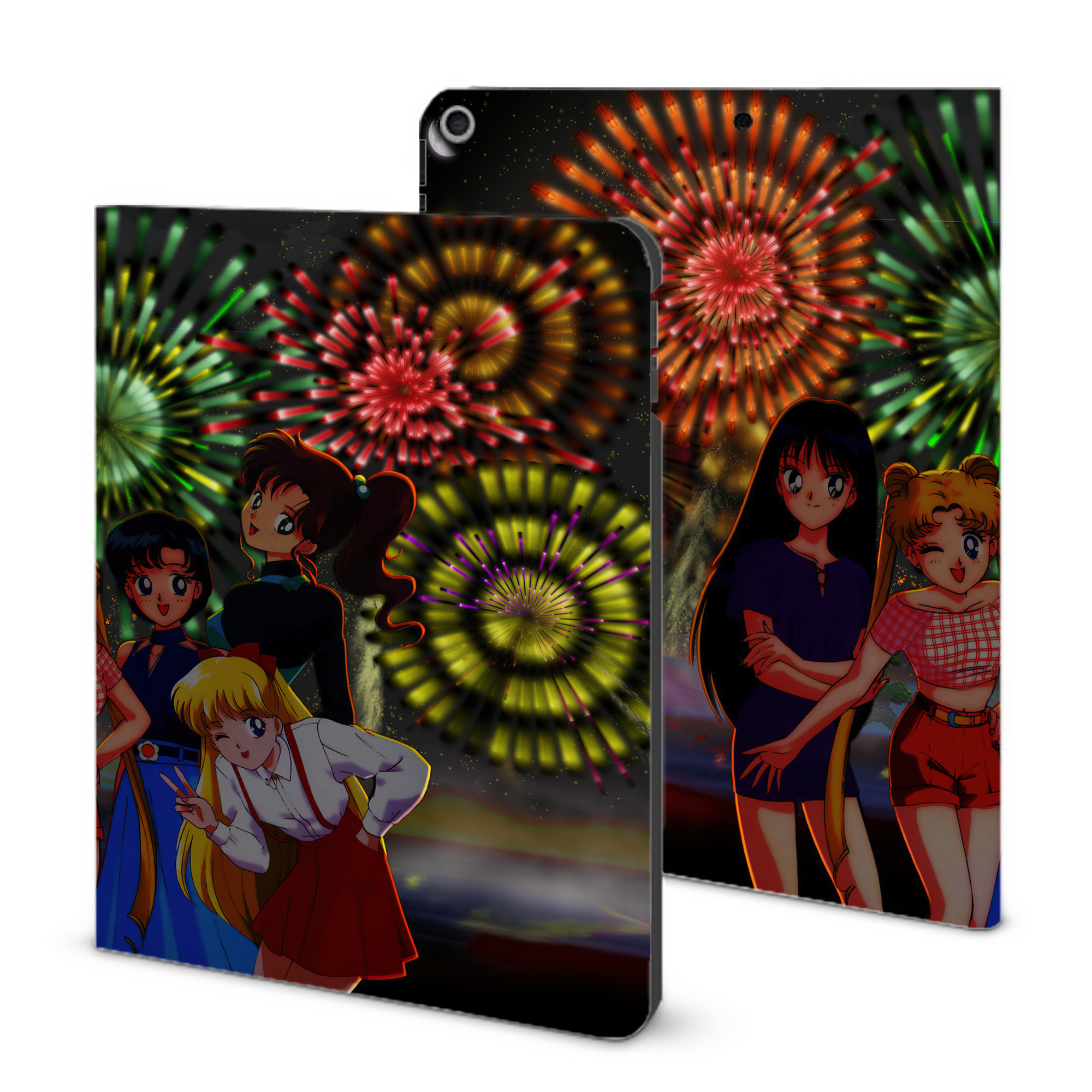 （画像用） 美少女戦士セーラームーン Sailor Moon IPad ケース ブック型 PUレザー TPU 耐衝撃 軽量 薄型 ペン収納なし 全面保護 IPad 各モデル対応
